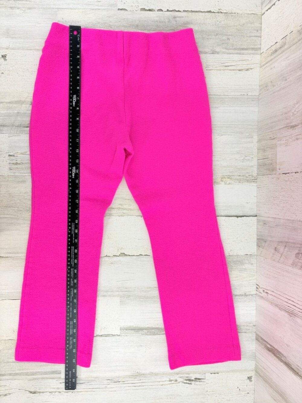 Ann Mashburn Sz S M Faye Flare Cropped Pants Womens Pink Wool - Picture 16 of 16